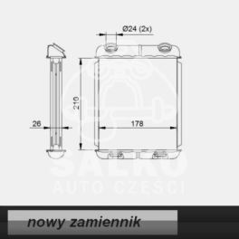 nagrzewnica - wkład Renault LAGUNA II 2001- - nowa z oryginału Delphi