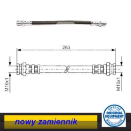 przewód hamulcowy elastyczny ESPACE I tył - zamiennik włoski Corteco