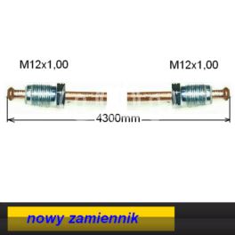 przewód hamulcowy metalowy 4300mm M12xM12 - polski zamiennik WP