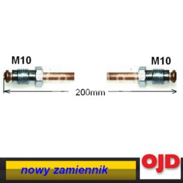 przewód hamulcowy metalowy 0200mm M10xM10 - zamiennik duński OJD