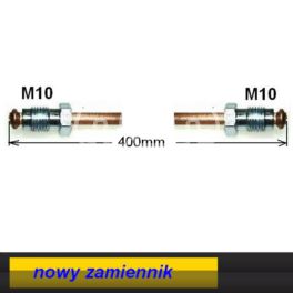 przewód hamulcowy metalowy 0400mm M10xM10 - zamiennik duński OJD