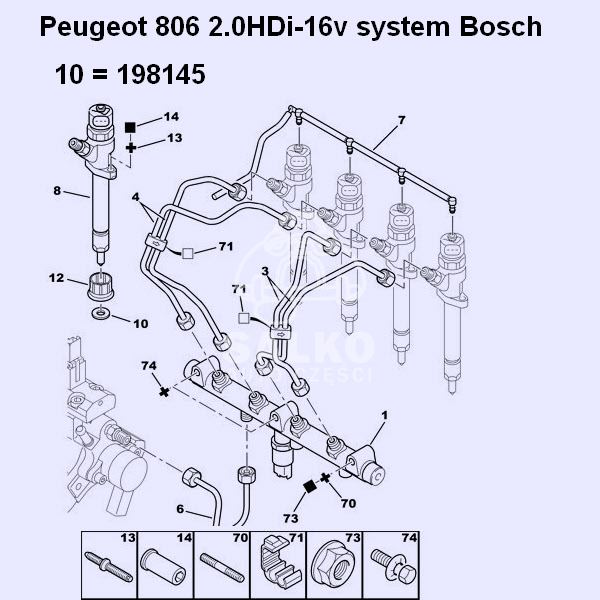 Podkładka Wtryskiwacza Diesel Psa 2,0Hdi 1,9Mm Nadwymiar (Oryginał Peugeot)