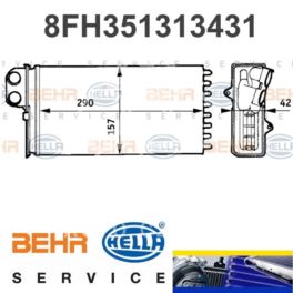 nagrzewnica - wkład Peugeot 605/ Citroen XM - oryginał produkcji Behr