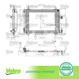 chłodnica klimatyzacji Citroen C5 I 1,8i/2,0i/2,0HDi - francuski oryginał Valeo