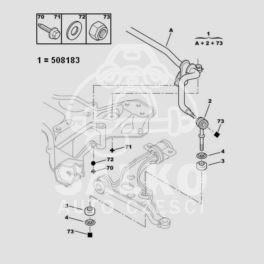 drążek stabilizatora Citroen JUMPER/ Peugeot BOXER 24mm z uchwytami (oryginał Peugeot)
