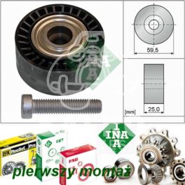 rolka paska rowkowanego Citroen, Peugeot 1,9D DW8 ALT+PS (niemiecki producent LUK)