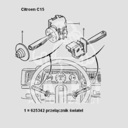 przełącznik świateł Citroen AX/ BX/ C15/ Peugeot 205/ 309 (oryginał Peugeot)
