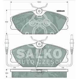 klocki hamulcowe Renault 25 przód - system Lucas (producent niemiecki TRW)