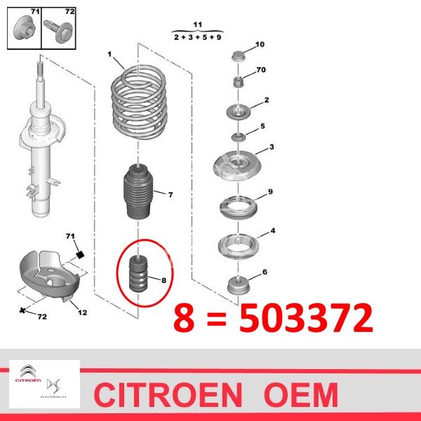 Citroen C3 Amortyzator Przod Jak Jest Zamontowany W Aucie