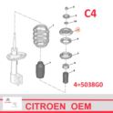 poduszka amortyzatora Citroen C4/ Peugeot 307 L/P przód (oryginał Citroen)