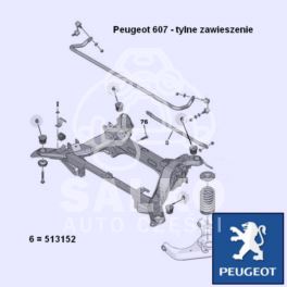 silentblock - tuleja belki tył Peugeot 605/ 607 (oryginał Peugeot)