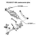 silentblock - tulejka wahacza Peugeot 406 tył górny/belka - niemiecki zamiennik FEBI