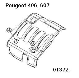 pokrywa silnika (osłona) Peugeot 406 2,0HDi plast - nowy oryginał Peugeot