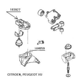 łapa silnika Citroen, Peugeot 1,6-1,9 XU prawy dolna (oryginał Peugeot)