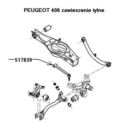 łącznik stabilizatora Peugeot 406 poprzeczny tył Peugeot (oryginał Peugeot)