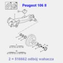odbojnik belki tył Peugeot 106 II H-56mm (oryginał Peugeot)