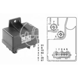 przekaźnik świec żarowych Citroen, Peugeot, Fiat 85- 5styk EURO 96 (BERU)
