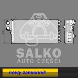 nagrzewnica - wkład Peugeot 605/ Citroen XM - zamiennik dobrej jakości