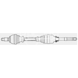 półoś SAXO/ Peugeot 106 1,4i/1,6i TU prawa ABS.48z - niemiecka regeneracja GKN - LOBRO