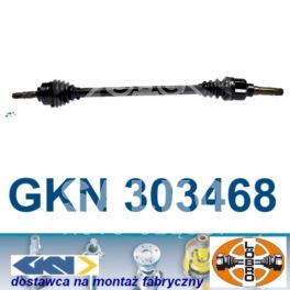 półoś Citroen C2/C3 1,4HDi MA prawa -09800 - niemiecka regeneracja GKN - LOBRO