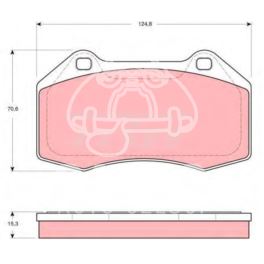 klocki hamulcowe MEGANE II 2,0 SPORT przód BREMBO (producent niemiecki TRW)