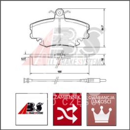 klocki hamulcowe Peugeot/ Renault LUCAS +2czujniki - zamiennik holenderski A.B.S.