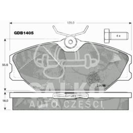 klocki hamulcowe LAGUNA I 1,9D 99- LUC - zamiennik holenderski A.B.S.