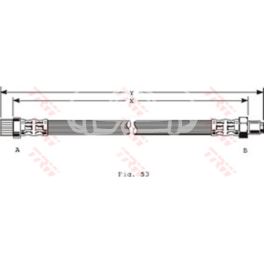 przewód hamulcowy elastyczny Renault SUPER5 /RAPID przód (niemiecki producent TRW)