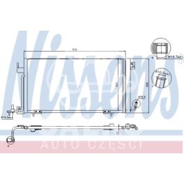 chłodnica klimatyzacji Citroen BERLINGO/ XSARA/ Peugeot 306 DIESEL - zamiennik duński NISSENS