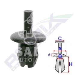 spinka nadkola PEUGEOT kołek rozpor.8,3mm - polski zamiennik Romix