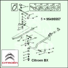 cięgno biegów Citroen, Peugeot 075/2x10 BE regulowane Citroen BX NFP (oryginał Citroen)
