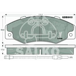 klocki hamulcowe Renault 21 BDX - zamiennik holenderski A.B.S.