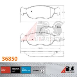 klocki hamulcowe Citroen SAXO/ Peugeot 106/ 306 przód system ATE z czujnikiem - zamiennik holenderski A.B.S.