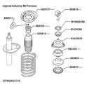 poduszka amortyzatora Citroen C15/P205 przód L/P (opór sprężyny) (oryginał Citroen)