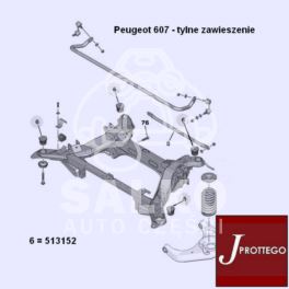 silentblock - tuleja belki tył Peugeot 605/ 607 (zamiennik Prottego Platinum)