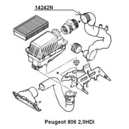przewód powietrza P806 2,0HDi plast/gumowy (oryginał Peugeot)