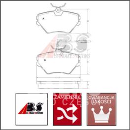 klocki hamulcowe LAGUNA 1,8 -95 LUC - zamiennik holenderski A.B.S.