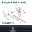 ramię wycieraczki Peugeot 406 KOMBI tył (oryginał Peugeot)