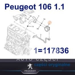 wlew oleju Citroen, Peugeot 1,1 TU1M (osadnik-odpowietrznik) (oryginał Peugeot)