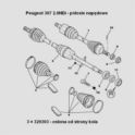 osłona przegubu Citroen, Peugeot 88x38/tpl/0g k. kpl (oryginał Peugeot)