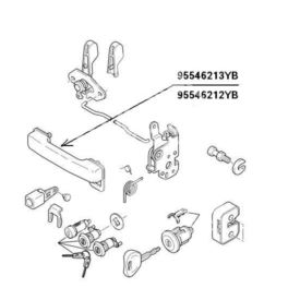 klamka zewnętrzna Citroen C15 przód lewa 05652-