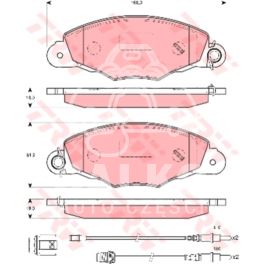 klocki hamulcowe Peugeot 605 3,0-V6 BDX (producent niemiecki TRW)