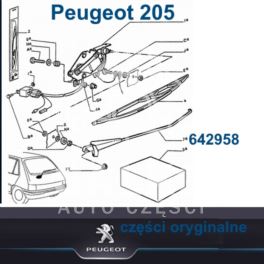 ramię wycieraczki Peugeot 205 tył (oryginał Peugeot)