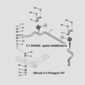 guma stabilizatora Citroen C1/ Peugeot 107 środkowa 22mm (oryginał Peugeot)
