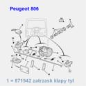 zatrzask klapy tył Citroen ZX/ Peugeot 405 KOMBI (oryginał Peugeot)
