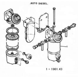 pompa paliwa Diesel wstępna ROTO 112mm kpl podgrz. (oryginał Peugeot)