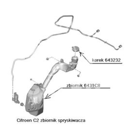 Zbiornik Spryskiwacza Citroen C3 -Opr11255 (Oryginał Citroen)