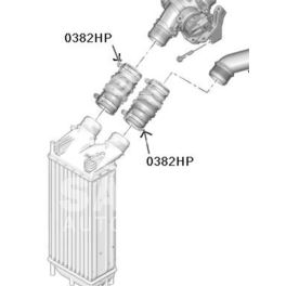 przewód powietrza C2/C3 1,6HDi intercooler (złączka) (oryginał Citroen)