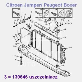 uszczelniacz króćca chłodnicy Citroen JUMPER/ Peugeot BOXER (oryginał Peugeot)