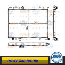 chłodnica Citroen XSARA/ Peugeot 307 1,4-2,0-16v - oryginał produkcji BEHR